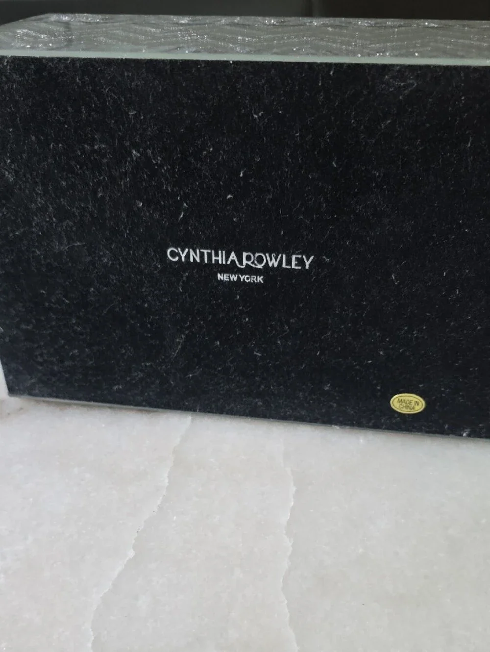 Chevron Sparkle Jewelry Organizer Box in Gray